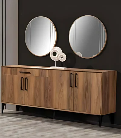 buffet-mahut-moderne-4-portes-2-tiroirs-en-bois-naturel-avec-pieds-noirs-salon-rangement-famiadeco-casablanca-maroc-blog