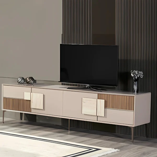meuble-tv-alaa-moderne-beige-avec-lattes-bois-rangements-pieds-hauts-salon-famiadeco-casablanca-maroc