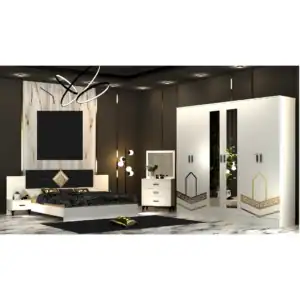 chambre-a-coucher-loft-complete-lit-avec-rangement-160x200-armoire-commode-avec-miroir-tables-de-nuit-turquie-famiadeco-casablanca-maroc