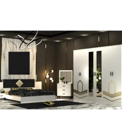 chambre-a-coucher-loft-complete-lit-avec-rangement-160x200-armoire-commode-avec-miroir-tables-de-nuit-turquie-famiadeco-casablanca-maroc