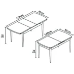 plan-2d-dimensions-table-salle-a-manger-rectangulaire-mesures-techniques-piro-famiadeco-casablanca-maroc