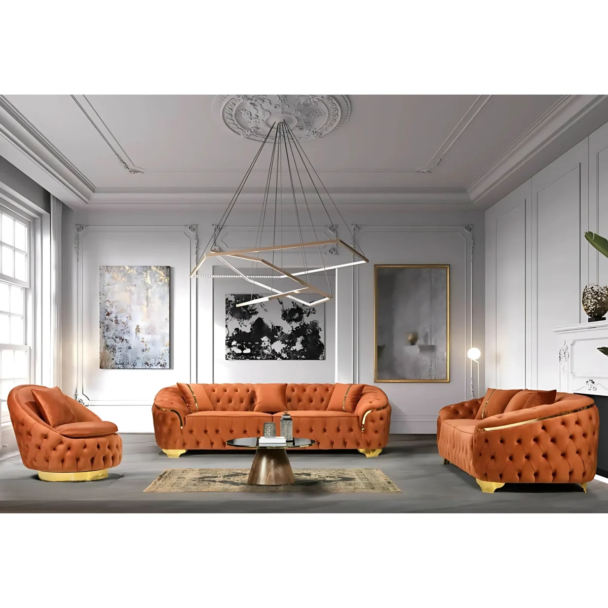 salon-ankara-3-2-1-canape-velours-orange-capitonne-maison-meubles-promotion-livraison-gratuite-famiadeco-casablanca-maroc