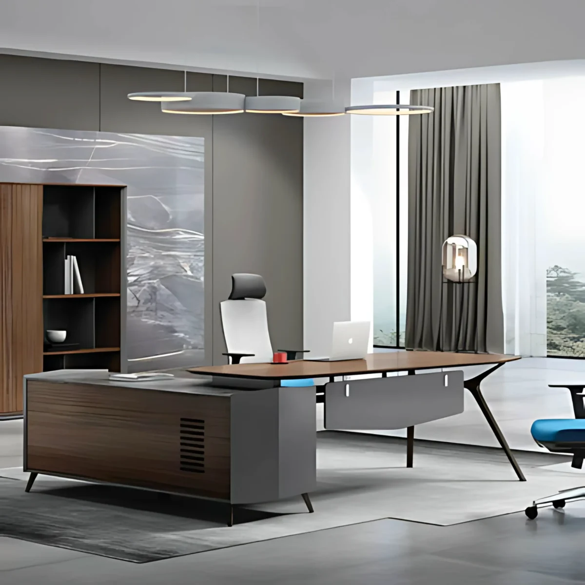 bureaux-de-direction-delta-210x180-noyer-gris-bureau-direction-moderne-meubles-et-decoration-casablanca-famiadeco-casablanca-maroc