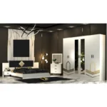 chambre-a-coucher-loft-complete-lit-avec-rangement-160x200-armoire-commode-avec-miroir-tables-de-nuit-turquie-famiadeco-casablanca-maroc