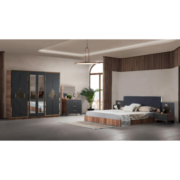 chambre-a-coucher-maria-noir-complete-lit-avec-rangement-160x200-armoire-commode-avec-miroir-tables-de-nuit-turquie-famiadeco-casablanca-maroc