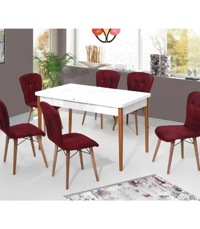 salle-a-manger-piro-table-extensible-rectangulaire-6-chaises-bordeaux-plateau-blanc-famiadeco-casablanca-maroc